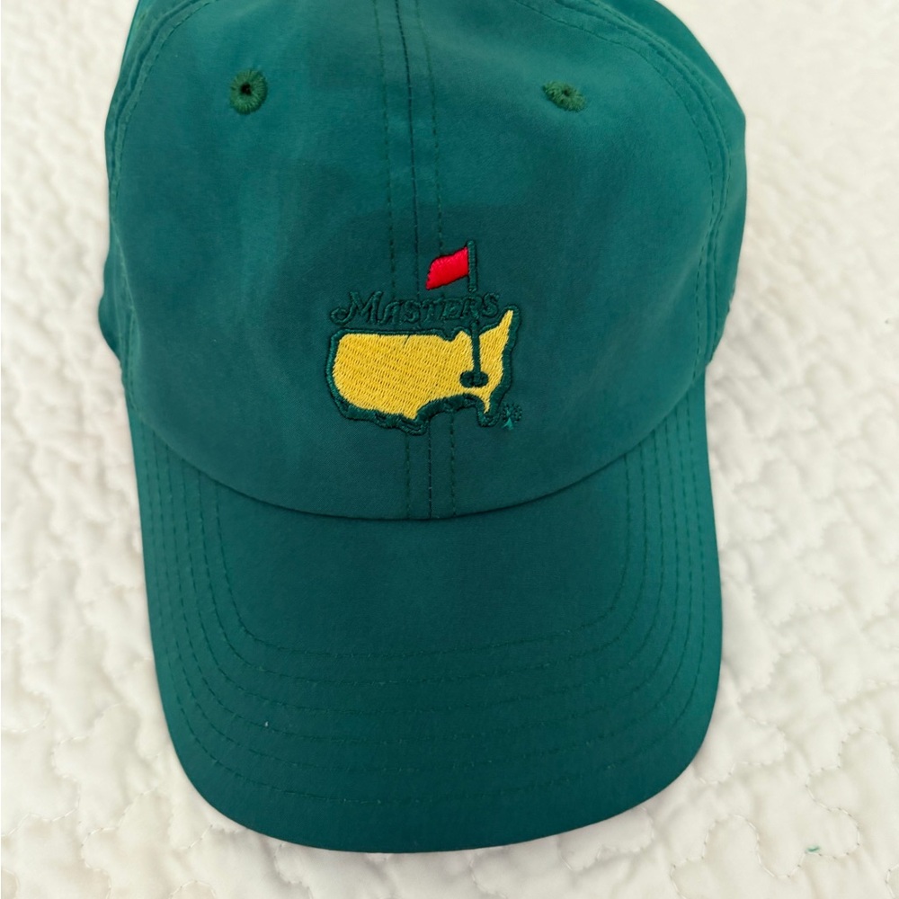 American Needle Green Cap with Yellow and Red Masters Logo